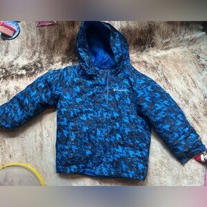 Columbia Lightning Lift Boys Insulated Winter Jacket (Size 4T) Blue Camo